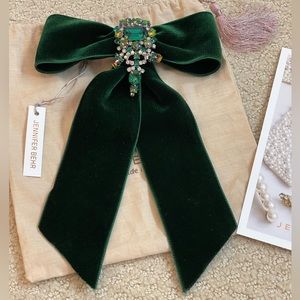 JENNIFER BEHR Emerald REMI BOW BARRETTE